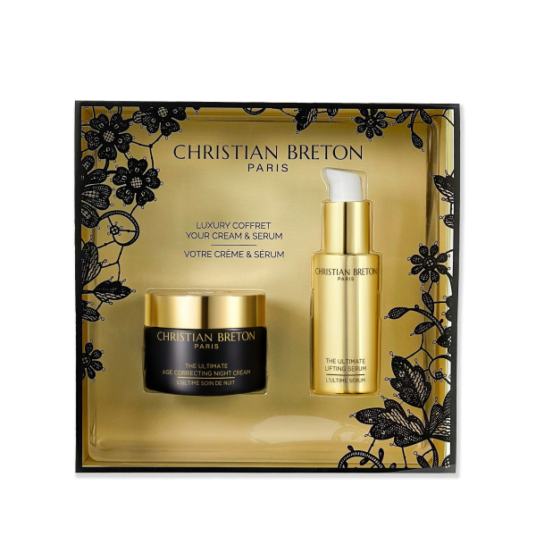 Набор "Глобальный антивозрастной эффект" с ночным кремом в черной подарочной упаковке